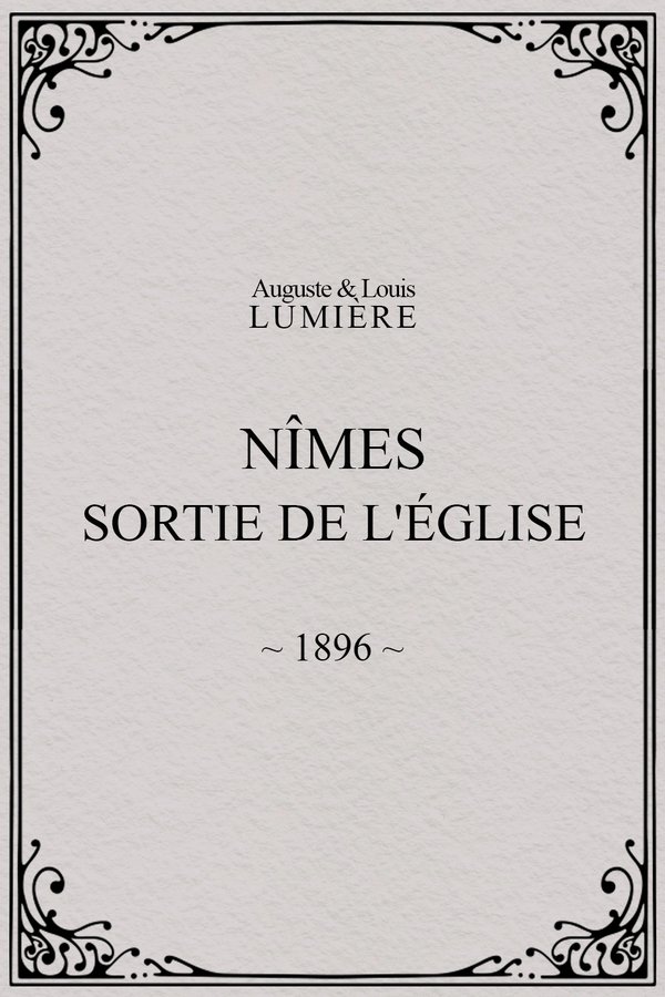Nîmes, sortie de l'église poster