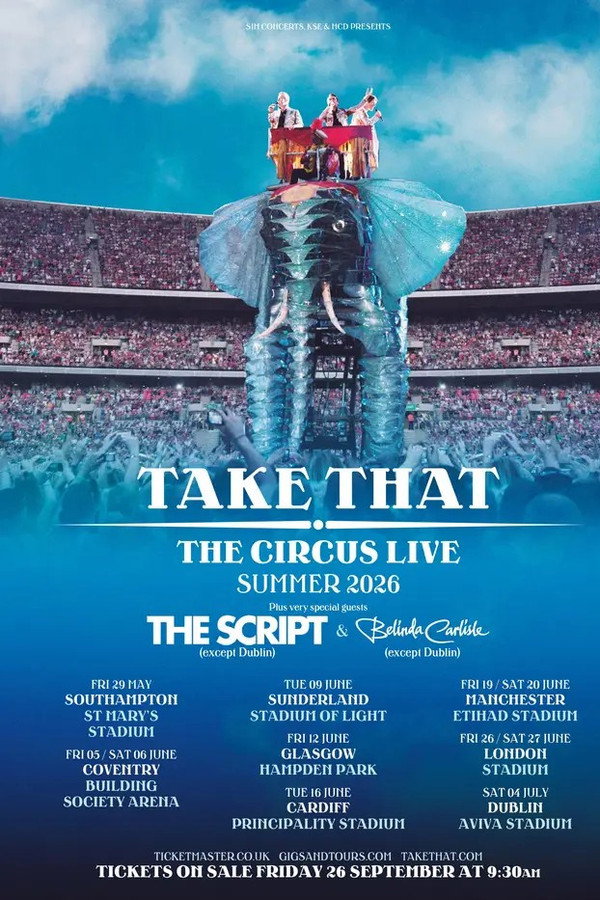 Take That live from Etihad Stadium