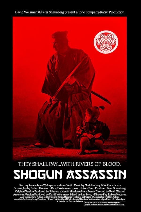 A Shogun who grew paranoid as he became senile sent his ninjas to kill his samurai. They failed but did kill the samurai’s wife. The samurai swore to avenge the death of his wife and roams the countryside with his toddler son in search of vengeance.