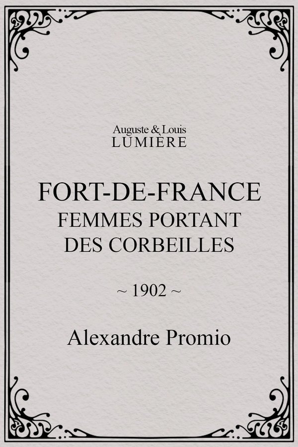 Fort-de-France : femmes portant des corbeilles poster