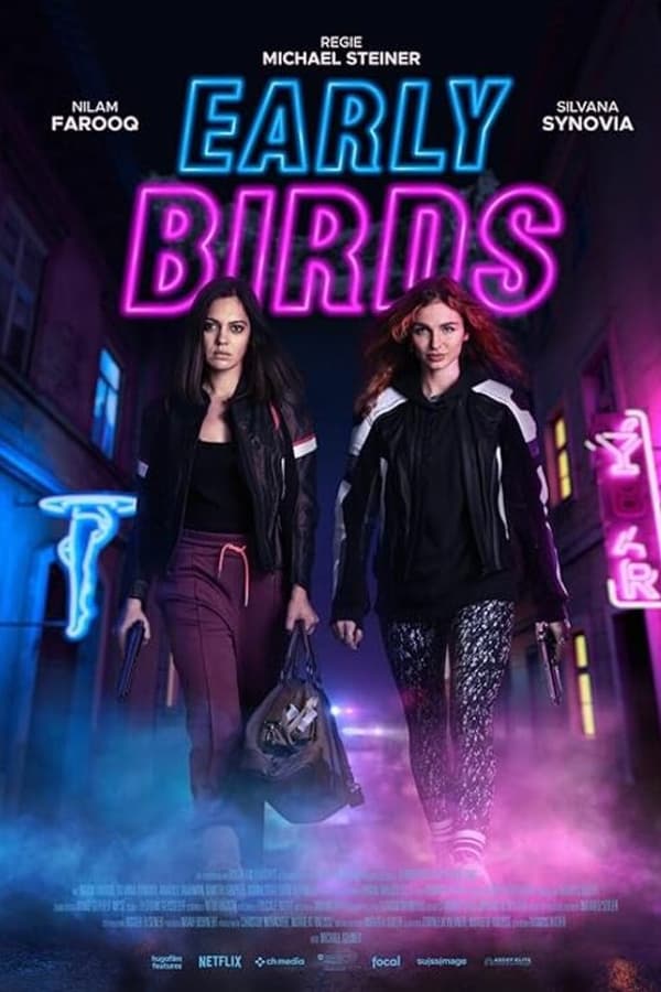 The neo-noir thriller EARLY BIRDS tells the story of the two wildly different women Annika and Caro, who become embroiled in a web of unpredictable events following a night out on the town. As the two flee together from the police, drug dealers and themselves, they're confronted by the collision of two worlds: their personal freedom and unrelenting violence.