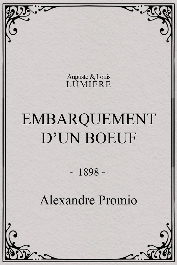 Embarquement d’un boeuf poster