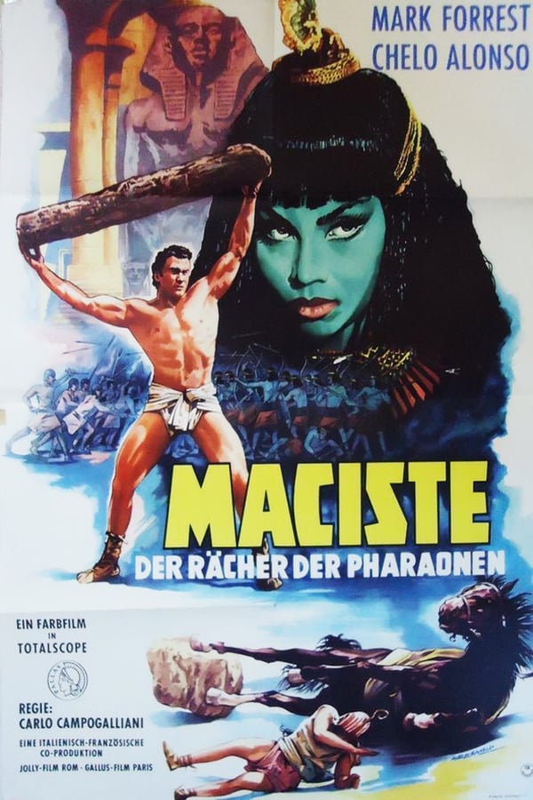 Maciste travels to Egypt, where he leads a revolt against an evil queen. In Son of Samson, Maciste (Mark Forrest) -- scion of the famed muscleman -- travels to the Egyptian city of Tanis to checkmate villainous Queen Smedes (Chelo Alonso), who's persecuting the citizenry.