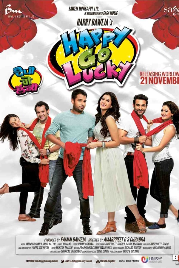 Happy Go Lucky is a story of three sisters who desire their life partners to be Inspector, Singer and a NRI. Coincidentally, when they speak of their desires, Bhalla who is the father of three sons stands by listening to them and thinking about his own sons who match all their desires. The girls' father initially is upset, and declines the match. But eventually the marriages take place.