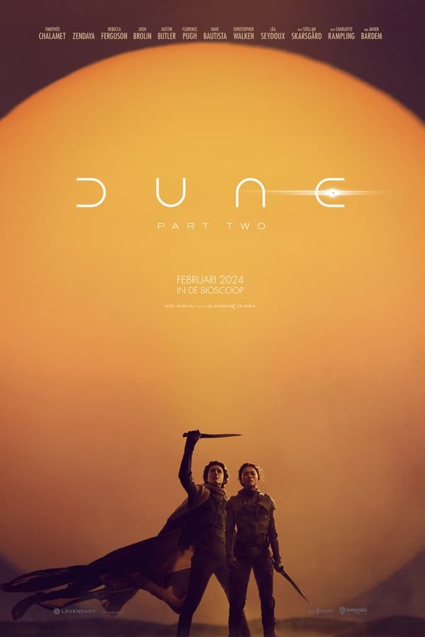 In Dune: Part Two gaat de legendarische reis van Paul Atreides verder in gezelschap van Chani en de Vrijmans, terwijl hij zint op wraak op degenen die voor de ondergang van zijn familie gezorgd hebben. Paul zal moeten kiezen tussen de liefde van zijn leven en het lot van het universum om de vreselijke toekomst te voorkomen die hij als enige voorzien heeft.