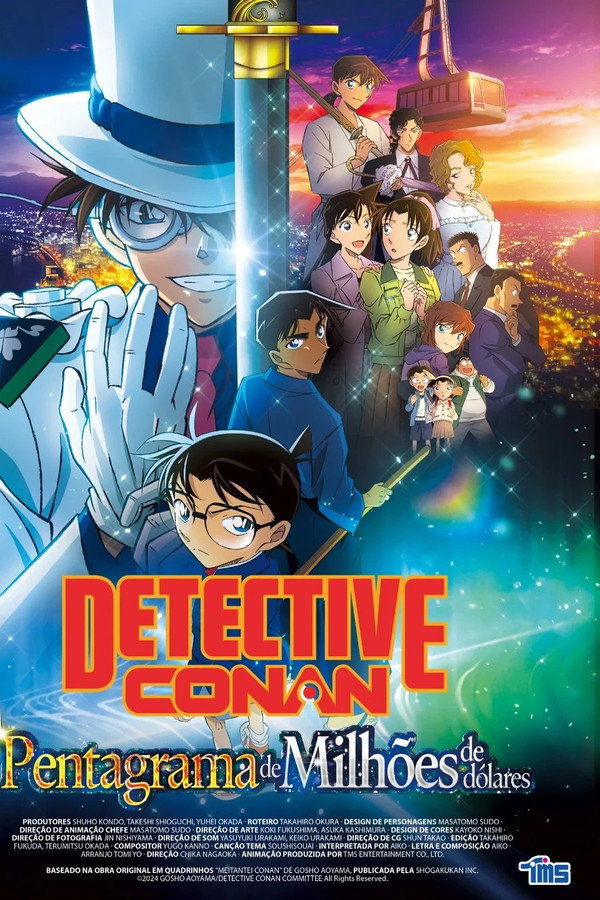 Capa de Detetive Conan: O Pentagrama de Milhões de Dólares