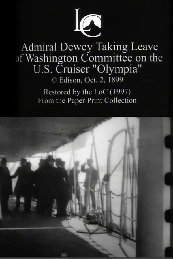 Admiral Dewey Taking Leave of Washington Committee on the U.S. Cruiser 'Olympia' poster