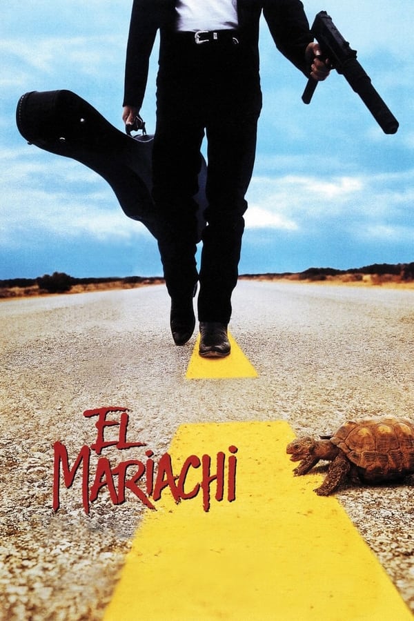 El Mariachi just wants to play his guitar and carry on the family tradition. Unfortunately, the town he tries to find work in has another visitor, a killer who carries his guns in a guitar case. The drug lord and his henchmen mistake el Mariachi for the killer, Azul, and chase him around town trying to kill him and get his guitar case.