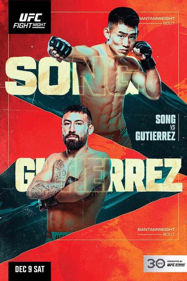 UFC Fight Night: Song vs. Gutiérrez (also known as UFC Fight Night 233 and UFC on ESPN+ 91) was a mixed martial arts event produced by the Ultimate Fighting Championship that took place on December 9, 2023, at the UFC Apex facility in Enterprise, Nevada, part of the Las Vegas Metropolitan Area, United States.