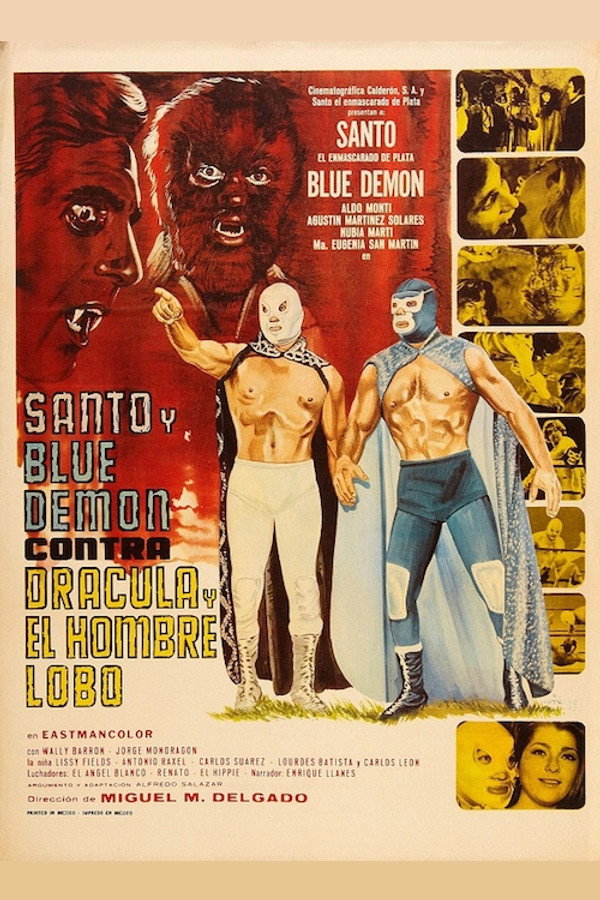 Santo y Blue Demon vs Dracula y el Hombre Lobo 海报
