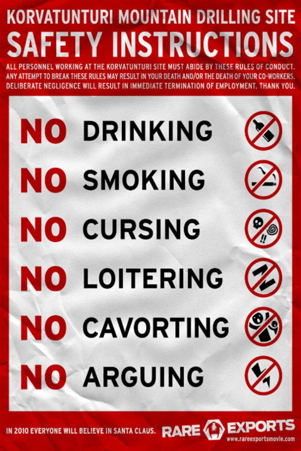 The Official Rare Exports Inc. Safety Instructions 2005 poster