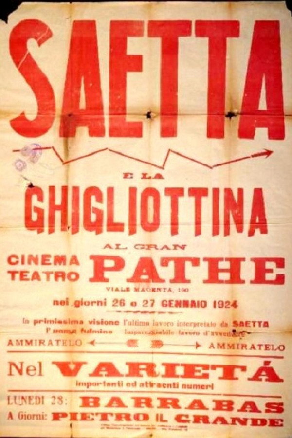 Saetta e la ghigliottina poster