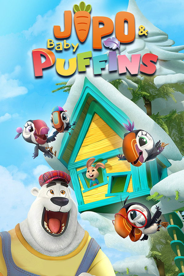 Baby Puffins & Bunny 海报