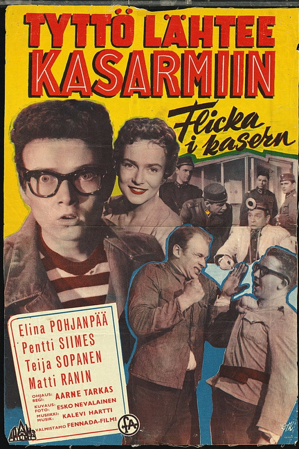 Tyttö lähtee kasarmiin poster