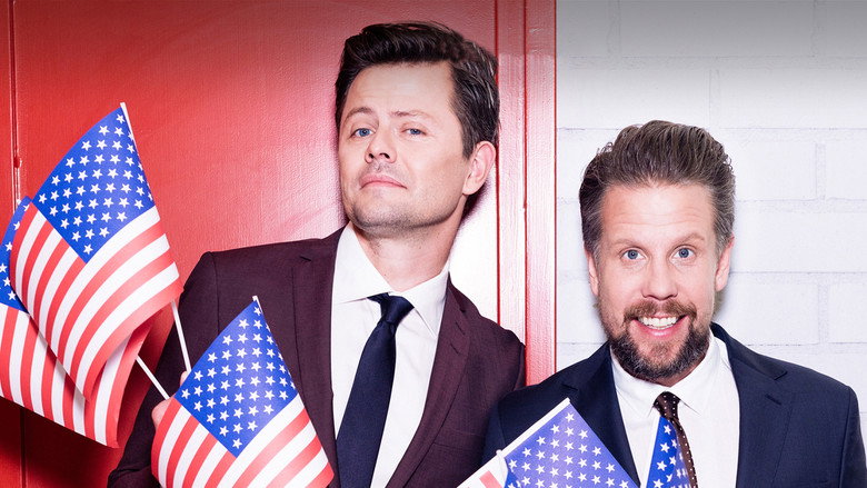I Trumpland med Filip & Fredrik backdrop 2