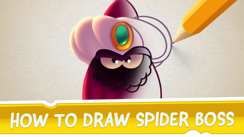 How to Draw Spider Boss from Cut the Rope: Magic