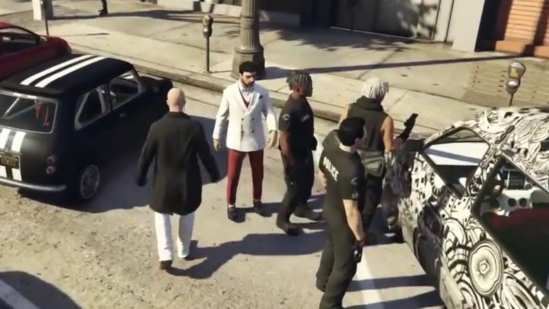 Knife, Handcuffs and Police