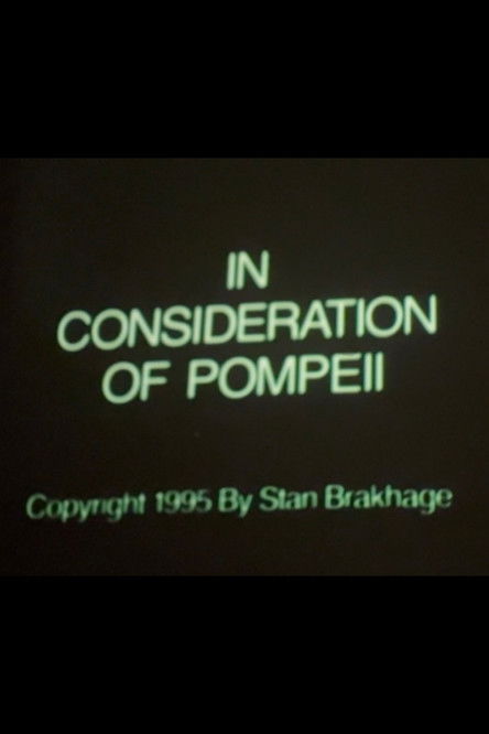 In Consideration of Pompeii