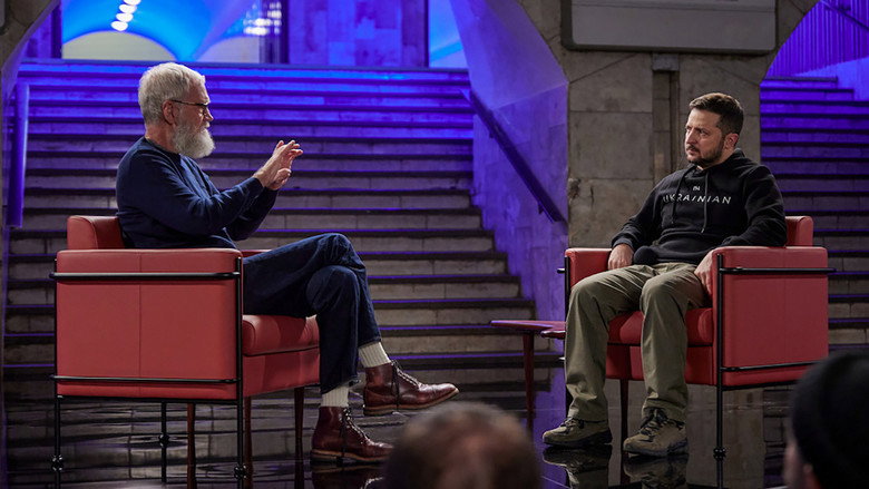 My Next Guest with David Letterman and Volodymyr Zelenskyy backdrop 3