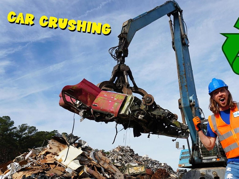 Car Crushing, Metal Recycling and Construction Equipment with Handyman Hal