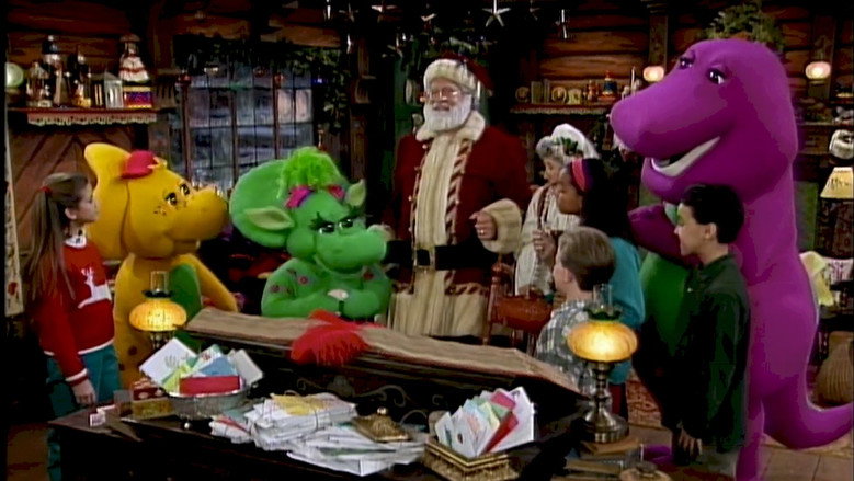 Barney's Night Before Christmas backdrop 5