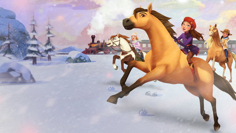 Spirit Riding Free: Spirit of Christmas backdrop 2