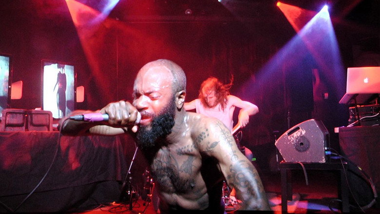 Death Grips: NPR Music Live backdrop 1