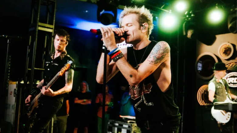 Sum 41 live in the Helpful Honda Sound Space at KROQ, Los Angeles, CA, USA backdrop 5