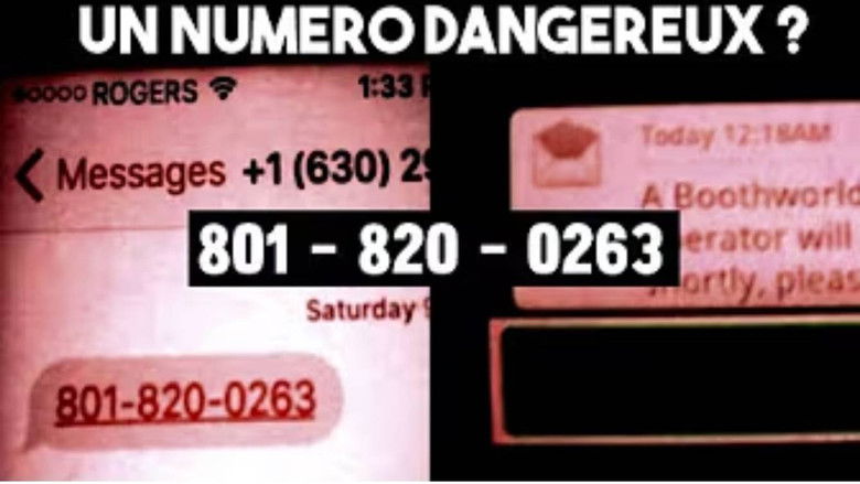Ce numéro est-il DANGEREUX ? 801-820-0263 et Boothworld industries - Findings N°43