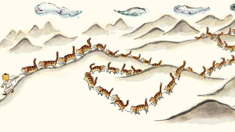 Tigers Tied Up in One Rope backdrop 4