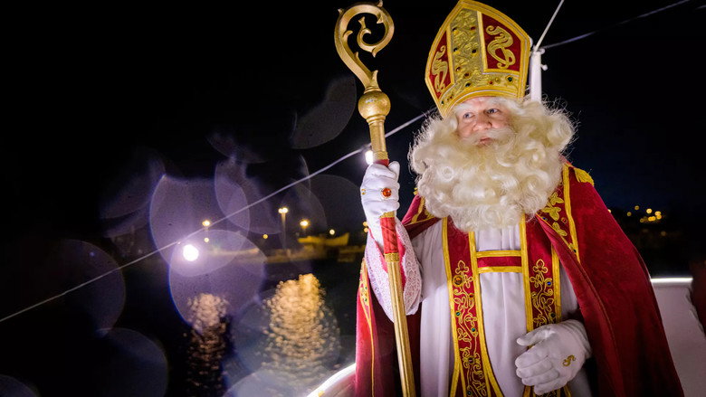 Hij komt, hij komt, ... intrede van de Sint backdrop 2