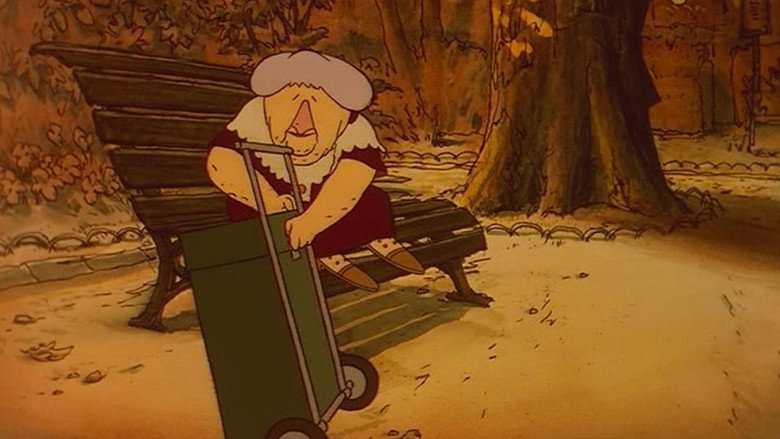 The Old Lady and the Pigeons backdrop 2