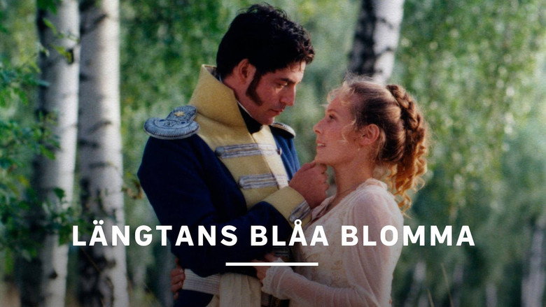 Längtans blåa blomma backdrop 2
