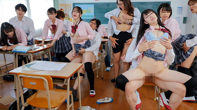A world where the hurdle for sex is too low! Sex right in front of you as if it were a given! Sex from morning greetings! Sex during class! Sex during breaks and after school, whatever... backdrop 1