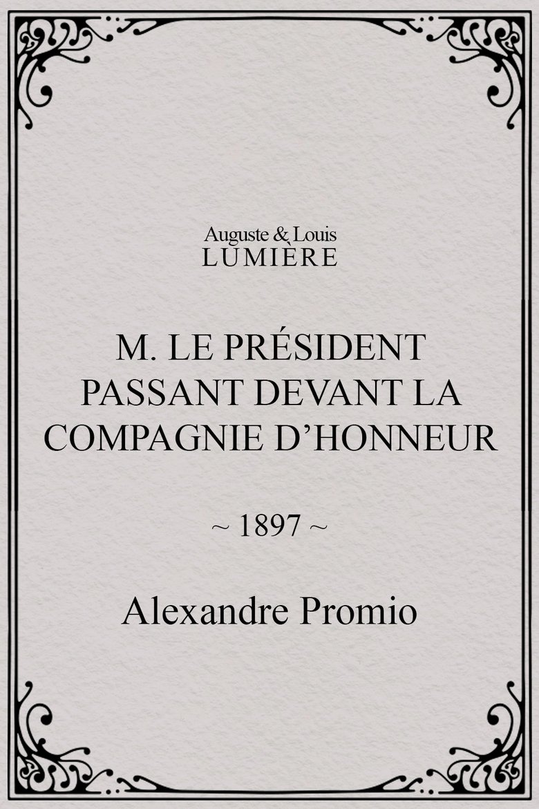 M. le président passant devant la compagnie d’honneur