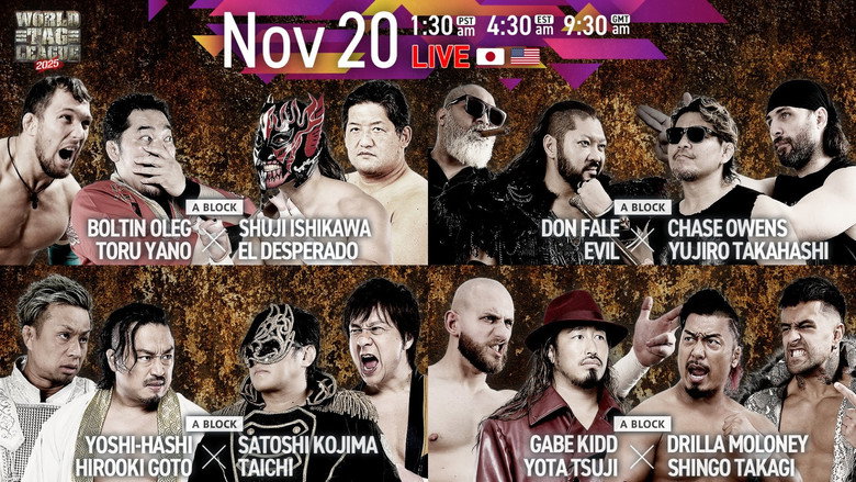 NJPW World Tag League 2025 - Day 1 backdrop 2