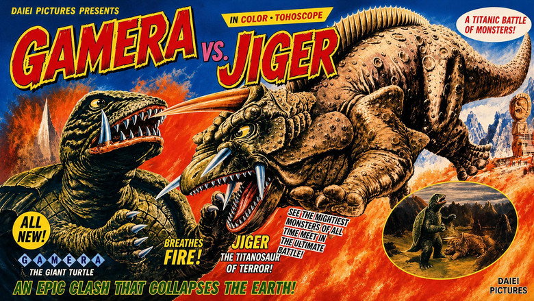 Gamera vs. Jiger backdrop 5