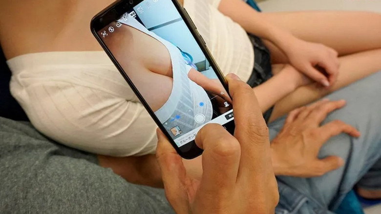Sitting Next To Her And Accidentally Seeing The Big Tits On My Older Step-sister. Middle Of Summer Locked In The Train At The Last Stop, Just The 2 Of Us - VR. Cleavage, Panty Shot, And Other Accidental Peeking! Lots Of Peeping Angles Too! backdrop 1