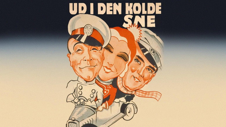 Ud i den kolde sne backdrop 4