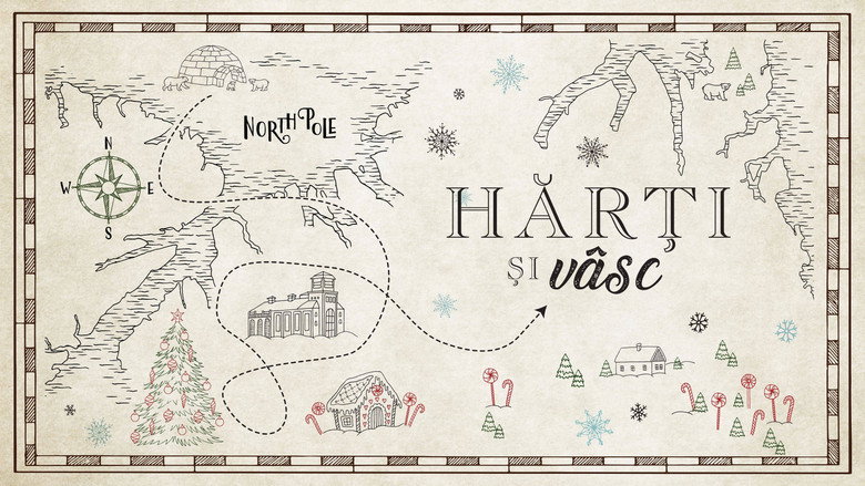 Maps and Mistletoe backdrop 9