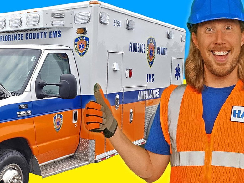 Handyman Hal Explores an Ambulance | Rescue Vehicles for Kids | Fun Videos for Kids