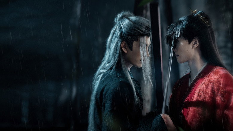 Realm's Night Rain Dreamlike backdrop 6