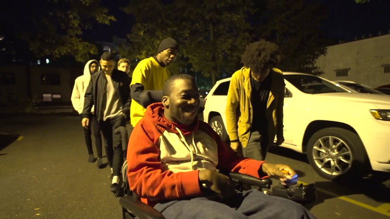 DISABLED MAN IN WHEELCHAIR FIGHTS IN THE HOOD