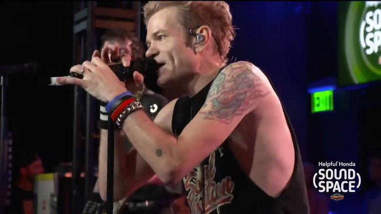 Sum 41 live in the Helpful Honda Sound Space at KROQ, Los Angeles, CA, USA backdrop 4