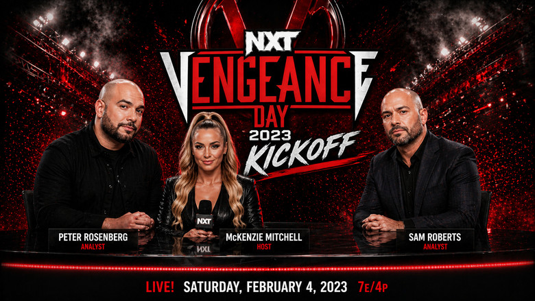 NXT Vengeance Day 2023 Kickoff backdrop 1