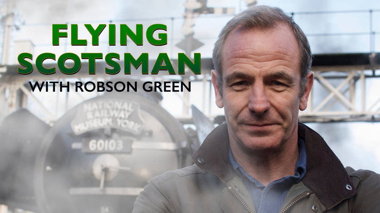 Flying Scotsman with Robson Green backdrop 1