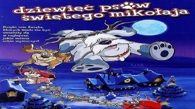 Nine Dog Christmas backdrop 2