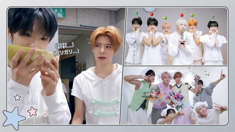Thanks, NCTzen 🏆 With a sheep bun and apple hair☁️🍏 And shaving daikon🫜 | Behind-the-scenes from the “Ode to Love” music show green room #02