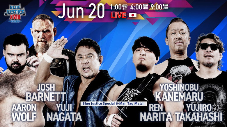 NJPW Yuji Nagata Produce Blue Justice XVIII backdrop 2