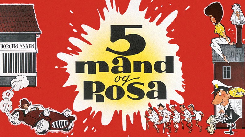 Five men and Rosa backdrop 5